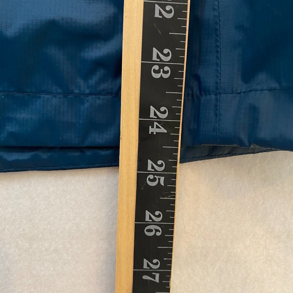 Eddie Bauer Raincoat Women’s Size Small Windbreaker Nylon Hood Jacket Aqua Blue - Picture 6 of 11